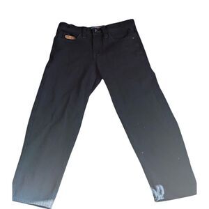 EMPYRE Relaxed Baggy Jeans Black Y2K Skater Wide Leg Denim W28 L32